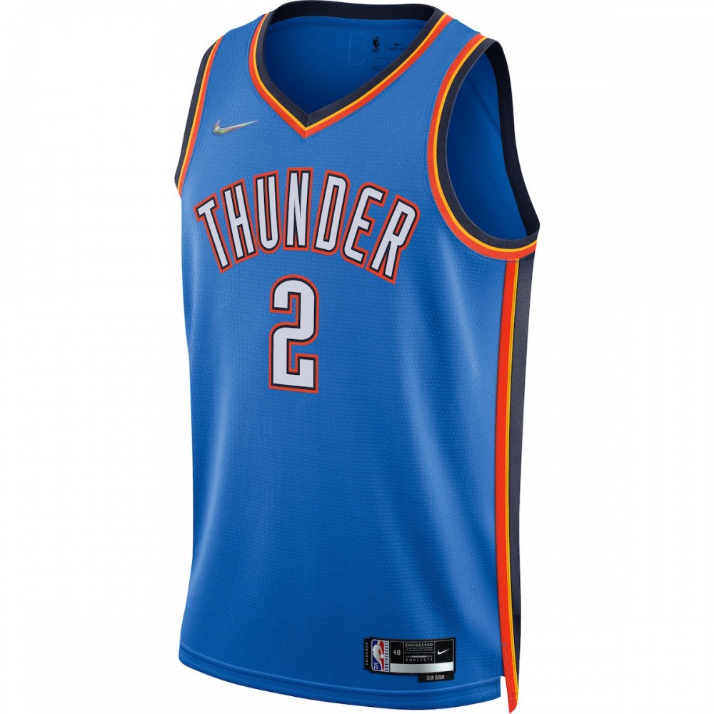 Shai Gilgeous-Alexander Oklahoma City Thunder 2021/22 Diamond Swingman Jersey - Icon Edition - Blue-Pro Kit Vault | Brand New 26/27 Sports Jerseys